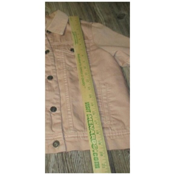 Wishlist Jeans Creamy Tan Denim Trucker Jacket Button Up Womens Size Small Fall - Picture 5 of 10